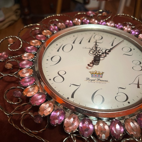 Princess Bling Pink Purple & Silver Sterling & Noble Royal Princess Clock Co. - Picture 10 of 15
